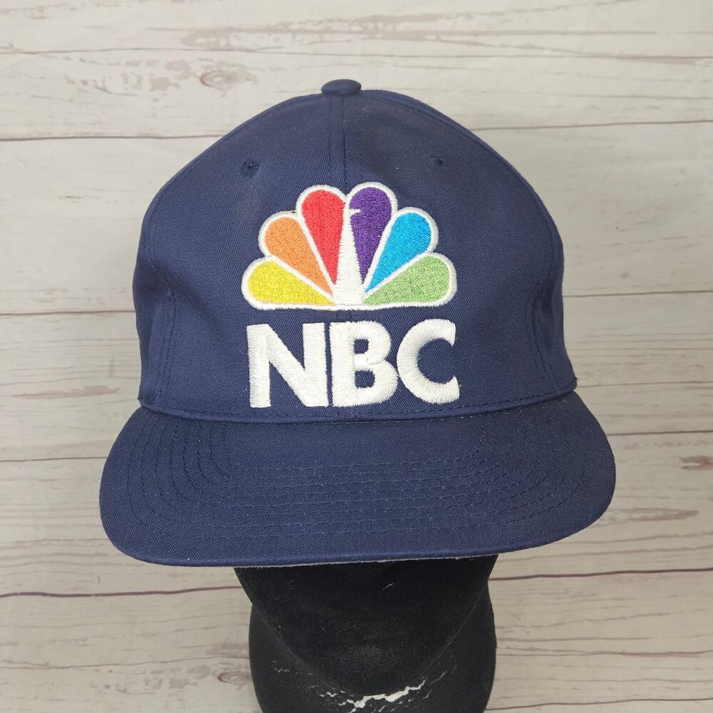 Vintage NBC NBA Hat AJD Snapback Men's Adjustable Navy Blue Peacock Logo
